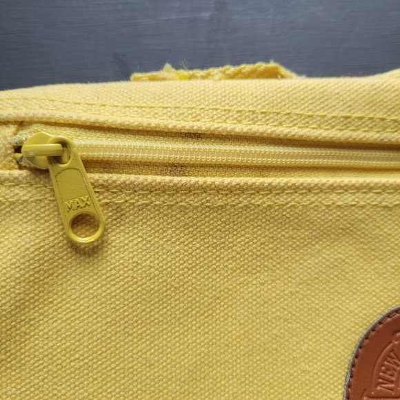 Vintage 1980s Bright Yellow Canvas Shoulder Bag - Picture 13 of 13